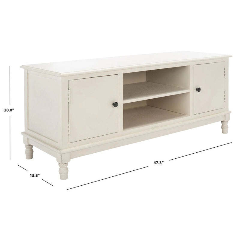 2-Door 1-Shelf TV Media Stand - 47.3 W x 15.8 L x 20 H - 47Wx16Dx20H