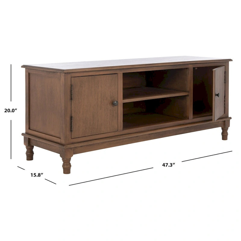 2-Door 1-Shelf TV Media Stand - 47.3 W x 15.8 L x 20 H - 47Wx16Dx20H