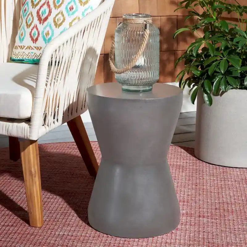 Concrete Indoor/ Outdoor Accent Table - 12.2 x 12.2 x 17.3 - 12Wx12Dx17H