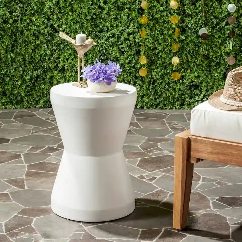 Concrete Indoor/ Outdoor Accent Table - 12.2 x 12.2 x 17.3 - 12Wx12Dx17H