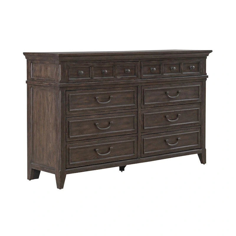 Saddle 8 Drawer Dresser