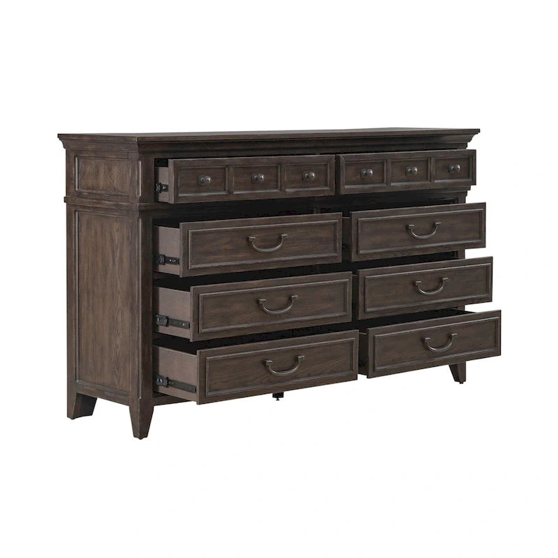 Saddle 8 Drawer Dresser