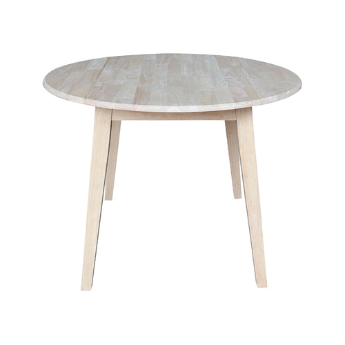 42 in. Solid Wood Round Dual Drop Leaf Table