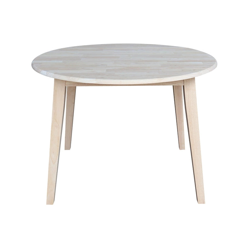 42 in. Solid Wood Round Dual Drop Leaf Table