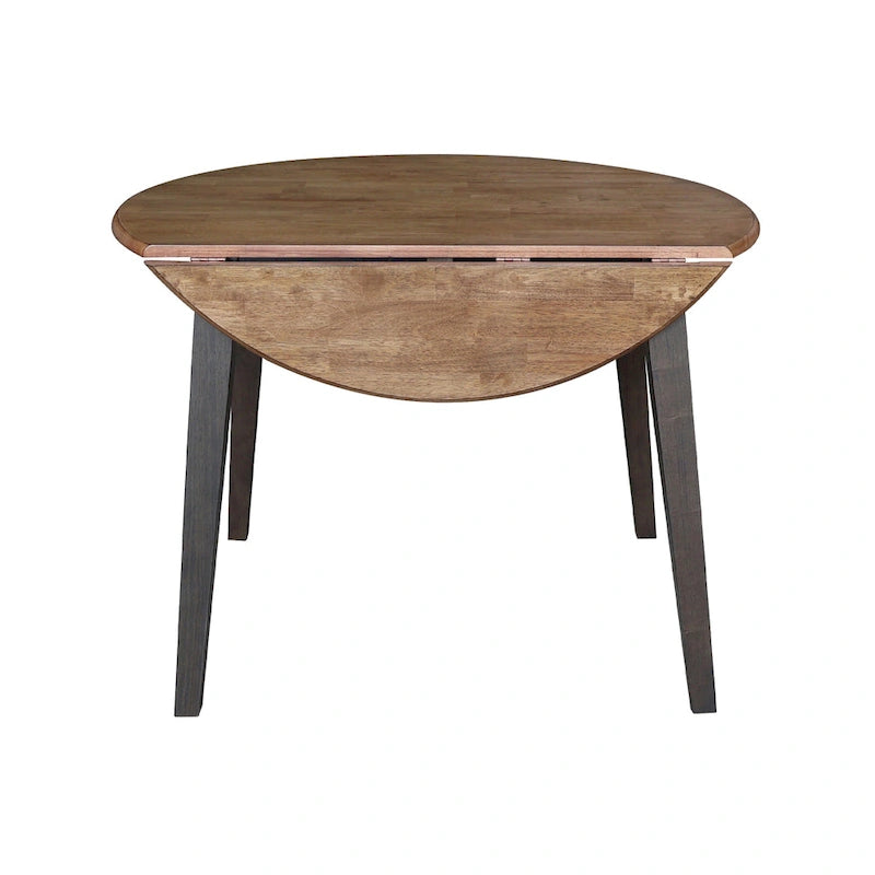 42 in. Solid Wood Round Dual Drop Leaf Table