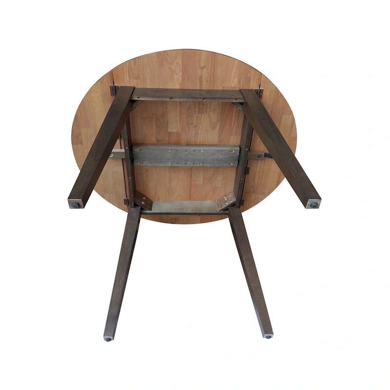 42 in. Solid Wood Round Dual Drop Leaf Table