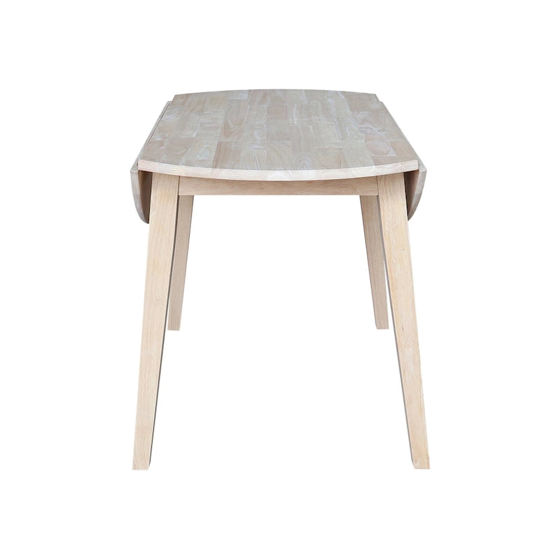 42 in. Solid Wood Round Dual Drop Leaf Table