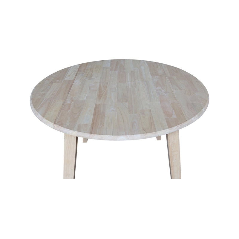 42 in. Solid Wood Round Dual Drop Leaf Table