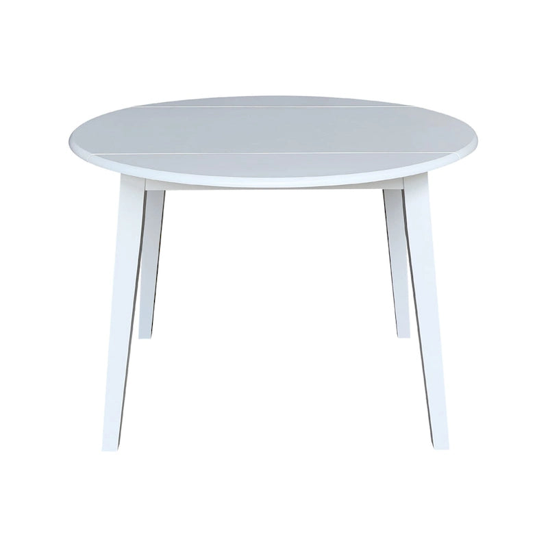 42 in. Solid Wood Round Dual Drop Leaf Table