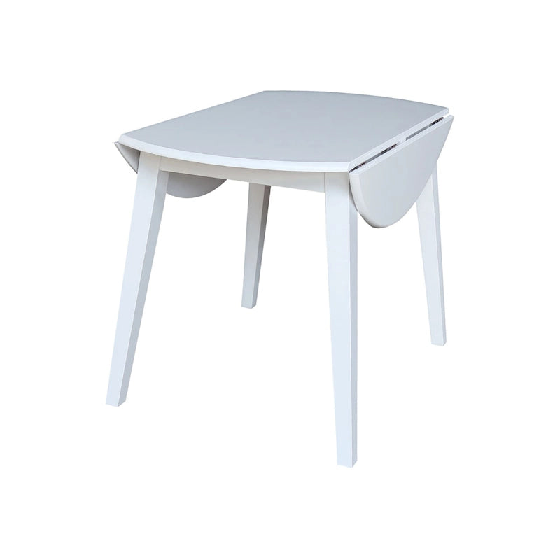 42 in. Solid Wood Round Dual Drop Leaf Table