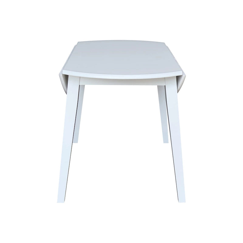 42 in. Solid Wood Round Dual Drop Leaf Table