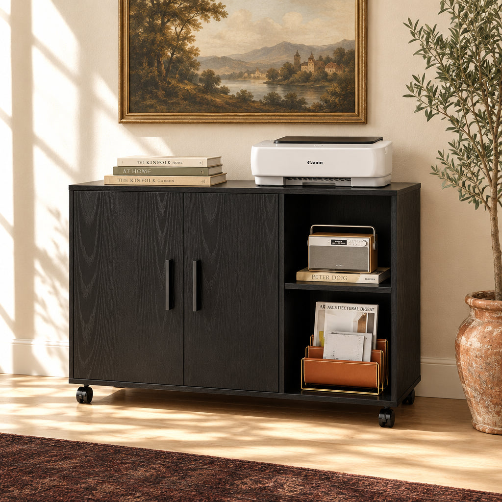 Lateral Printer Cabinet for Office Supplies - 15.8D x 39.4W x 25.7H