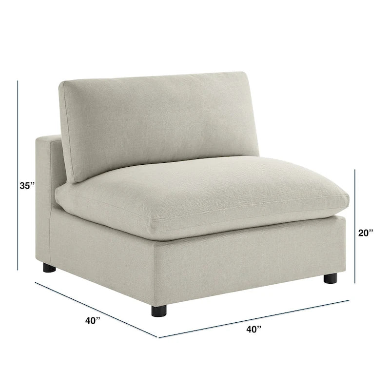 Armless Slipper Accent Chair by