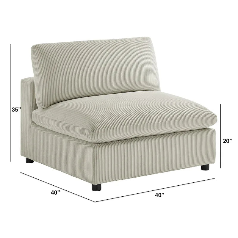 Armless Slipper Accent Chair by