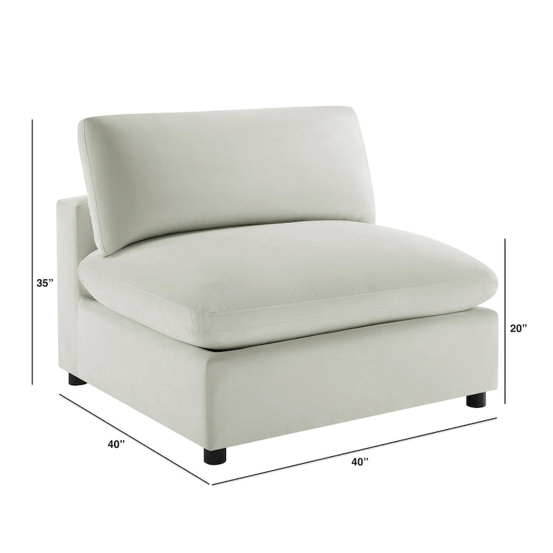 Armless Slipper Accent Chair by