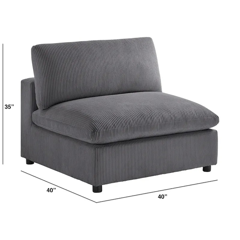 Armless Slipper Accent Chair by