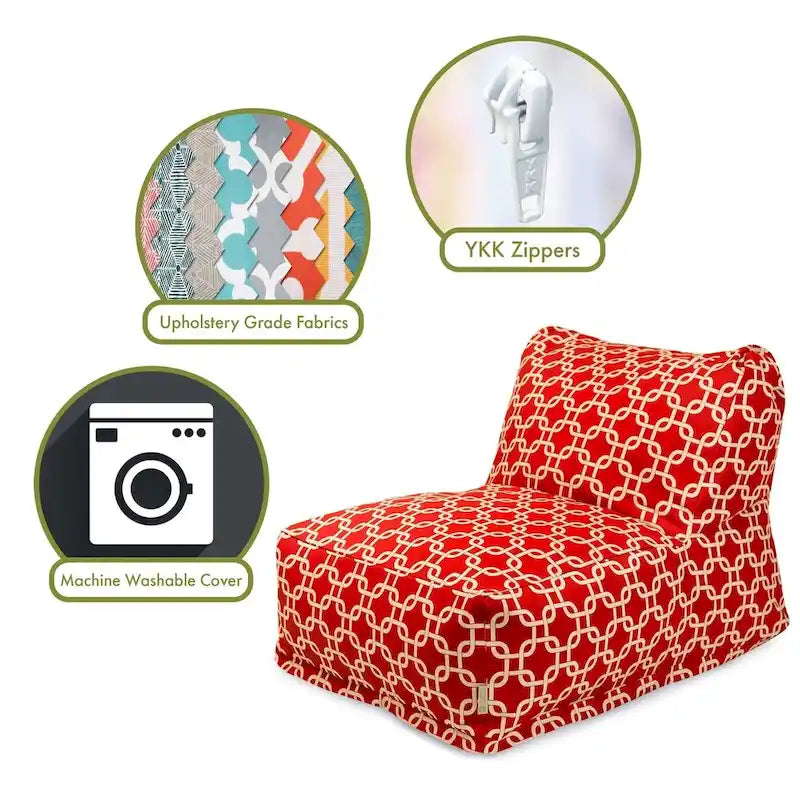 Indoor Bean Bag Chair Lounger 36 in L x 27 in W x 24 in H