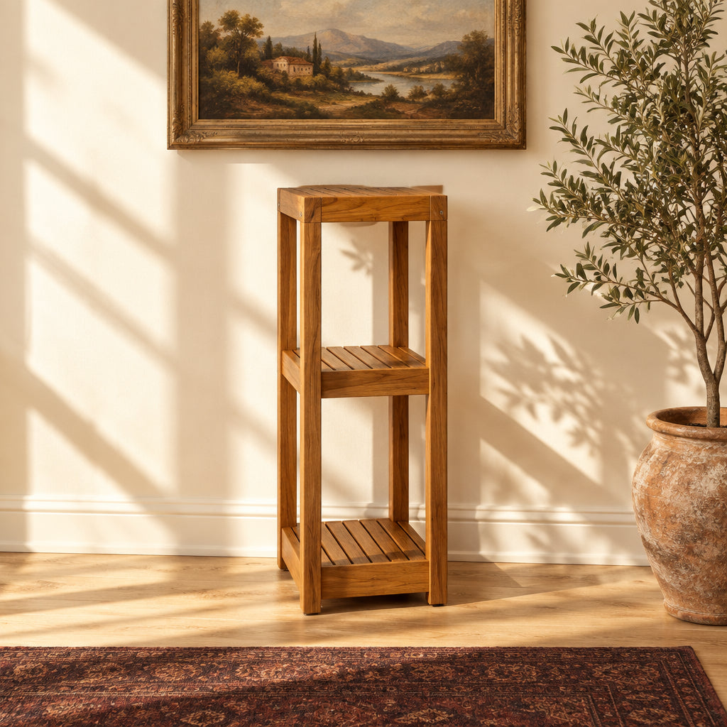 The Original Sula Square Teak Bath Stand
