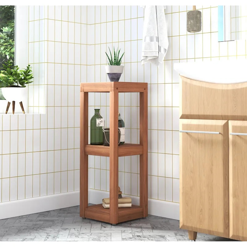 The Original Square Teak Bath Stand