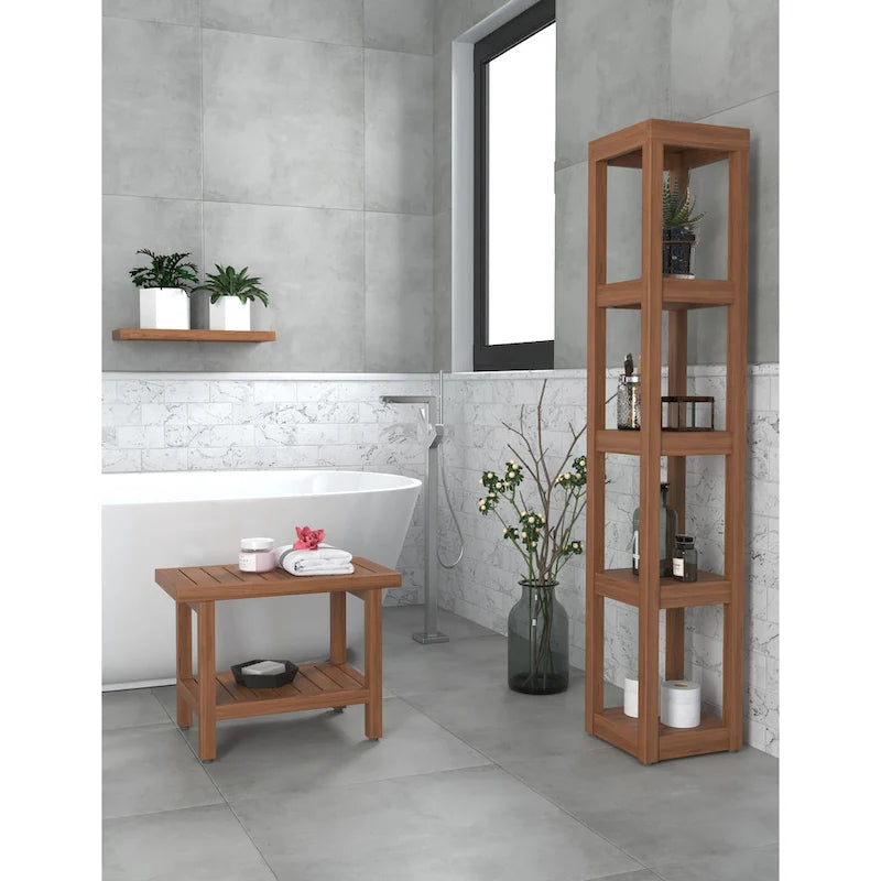 The Original Square Teak Bath Stand