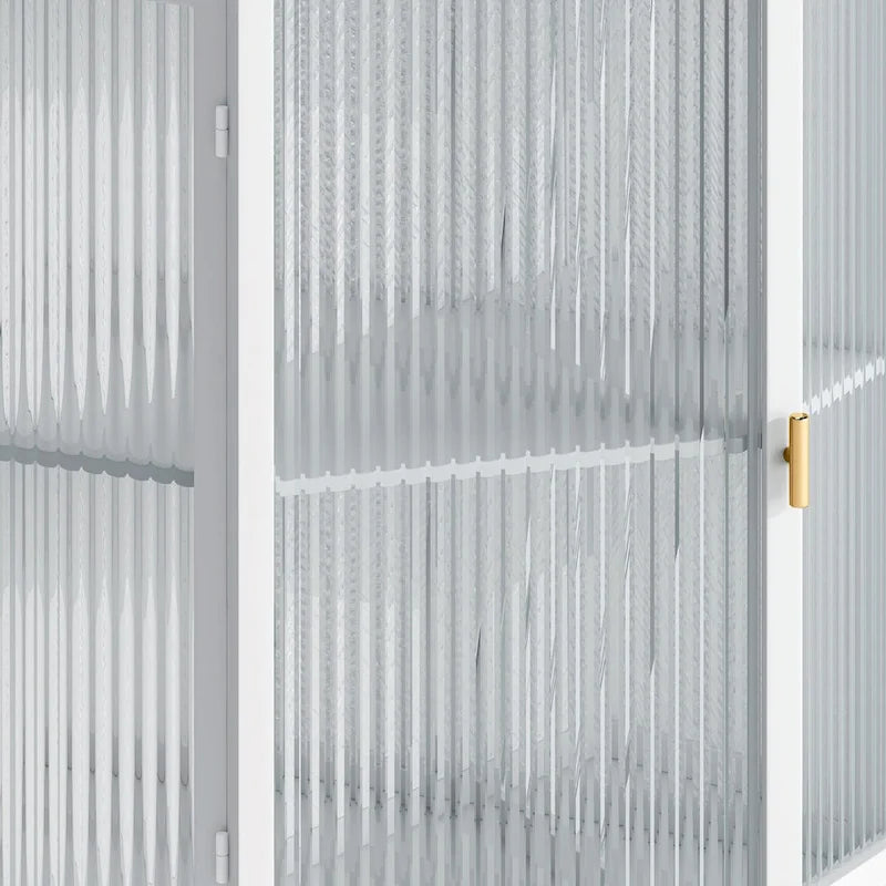 22.25 Floor Corner Cabinet with Glass Door & Adjustable Shelf