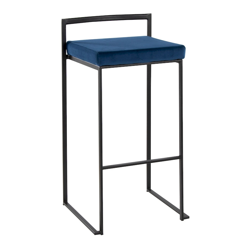 30 Black Stackable Fully Welded Bar Stool (Set of 2)