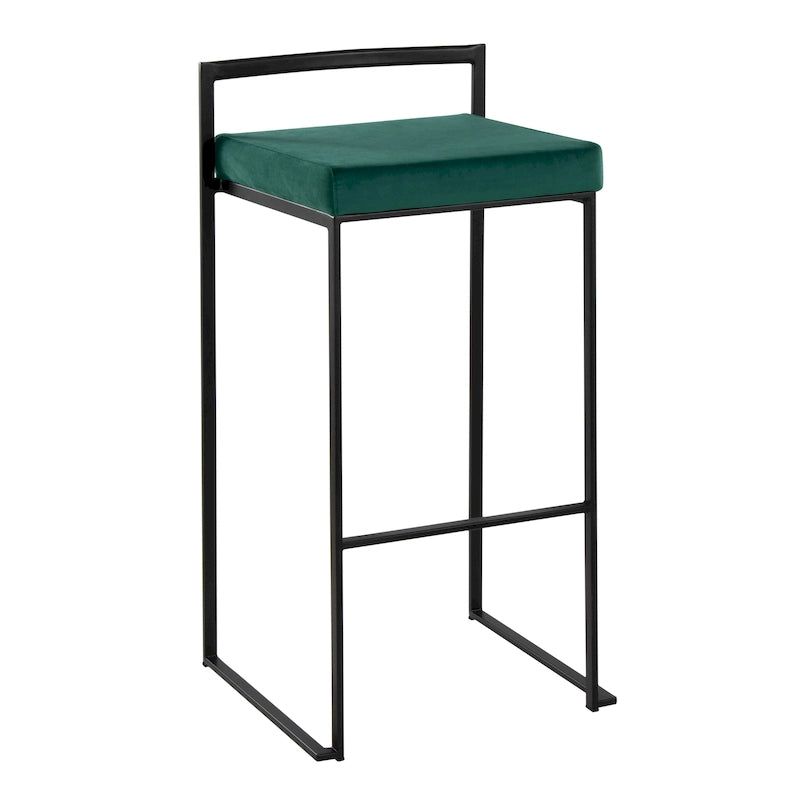 30 Black Stackable Fully Welded Bar Stool (Set of 2)