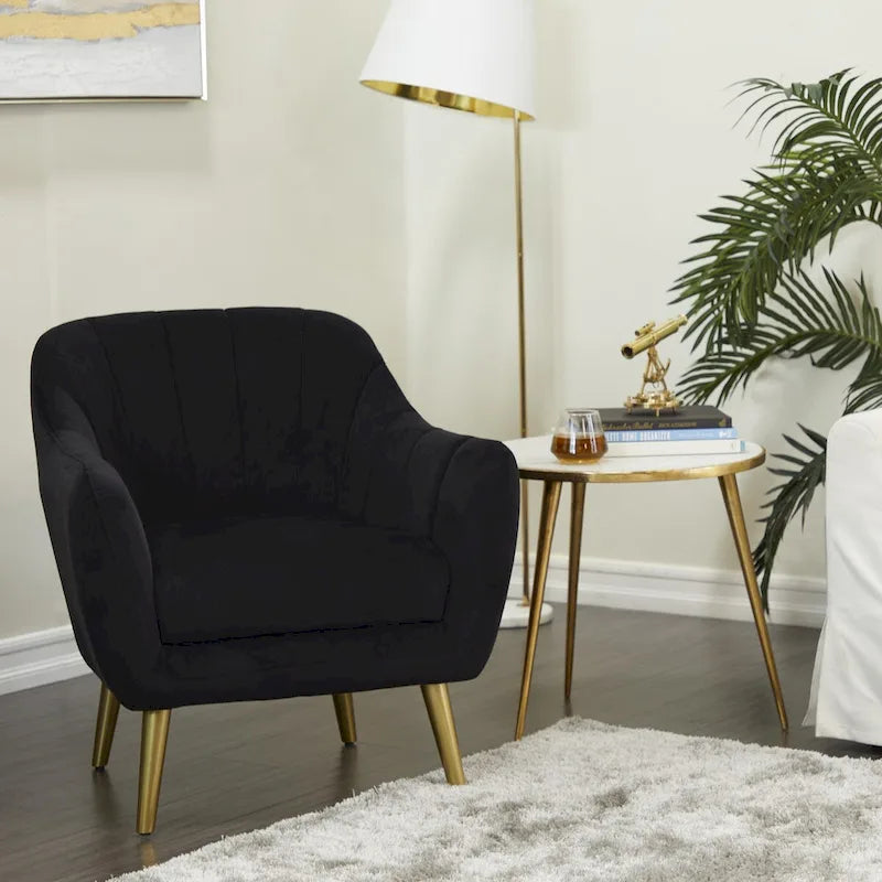 Polyester Room Accent Chair - Black, Blue, or Yellow