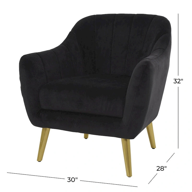 Polyester Room Accent Chair - Black, Blue, or Yellow