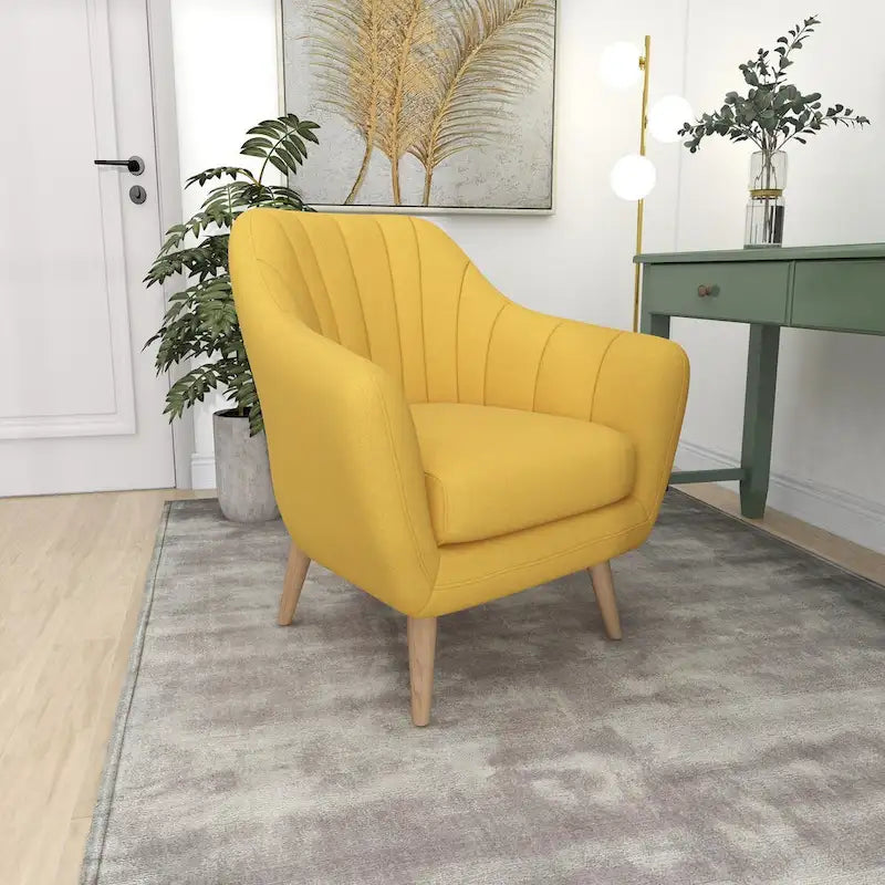 Polyester Room Accent Chair - Black, Blue, or Yellow