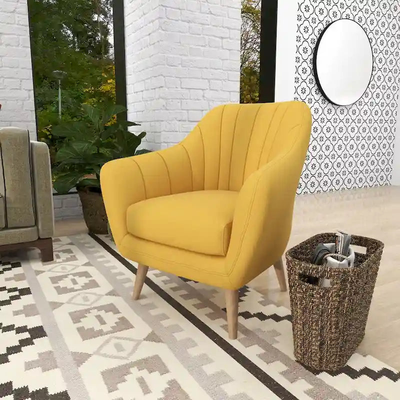 Polyester Room Accent Chair - Black, Blue, or Yellow