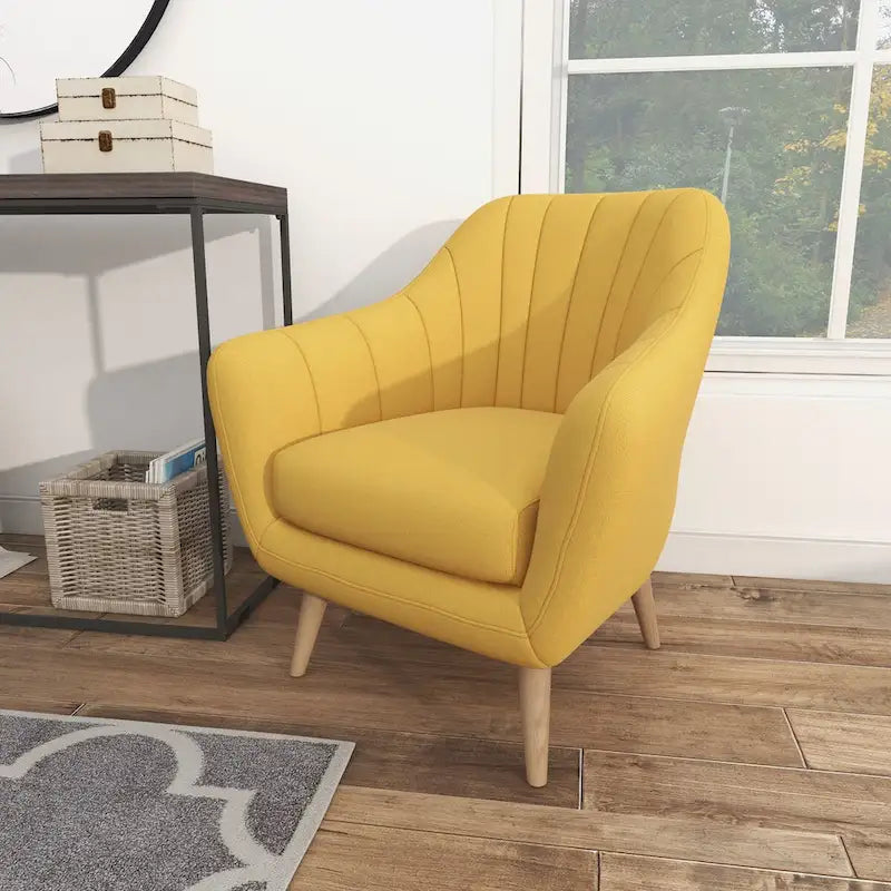 Polyester Room Accent Chair - Black, Blue, or Yellow