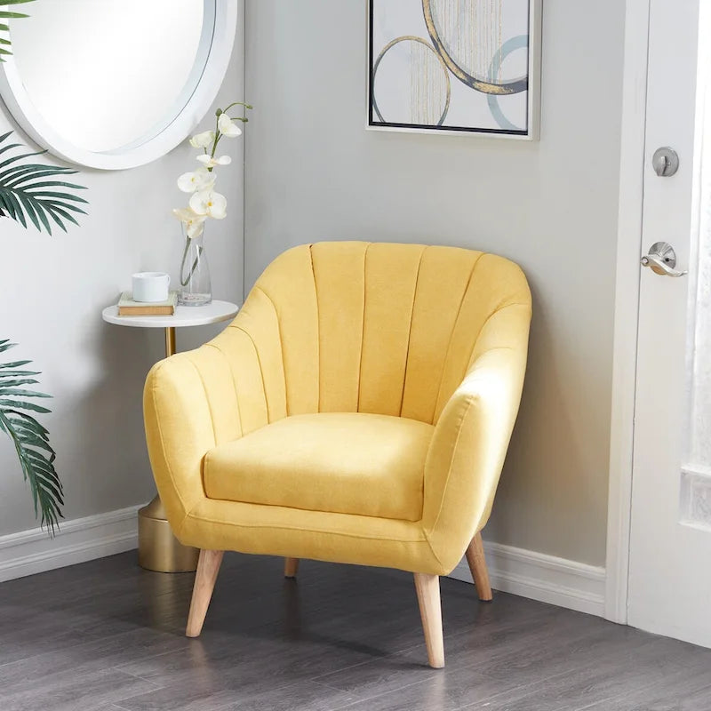 Polyester Room Accent Chair - Black, Blue, or Yellow