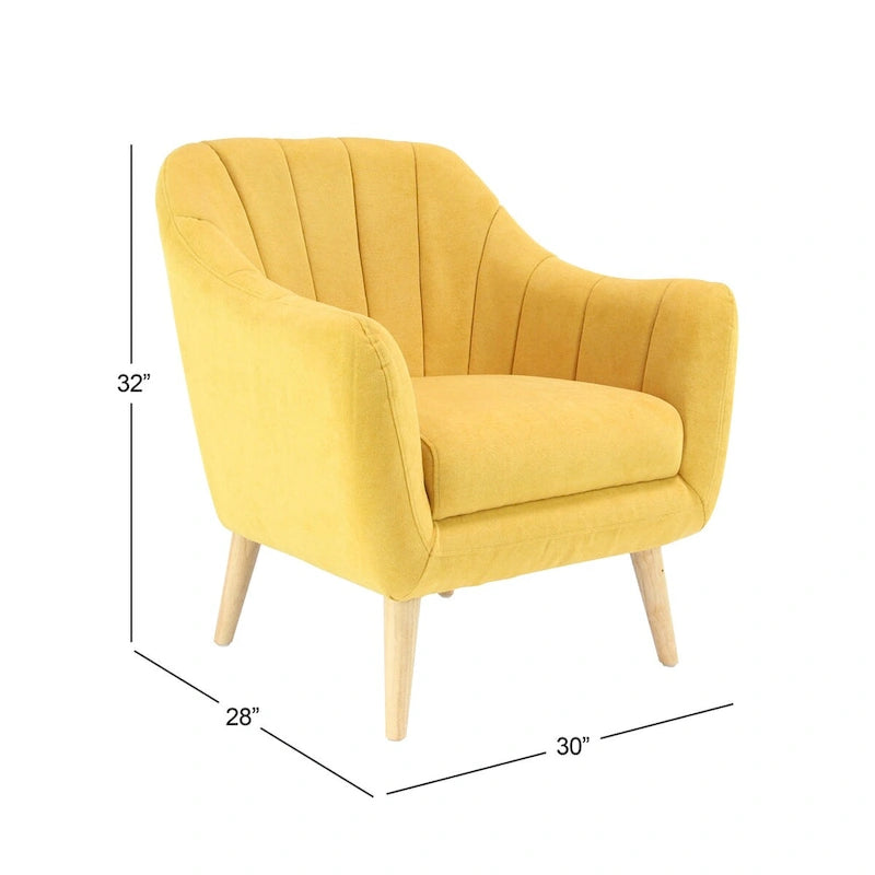 Polyester Room Accent Chair - Black, Blue, or Yellow