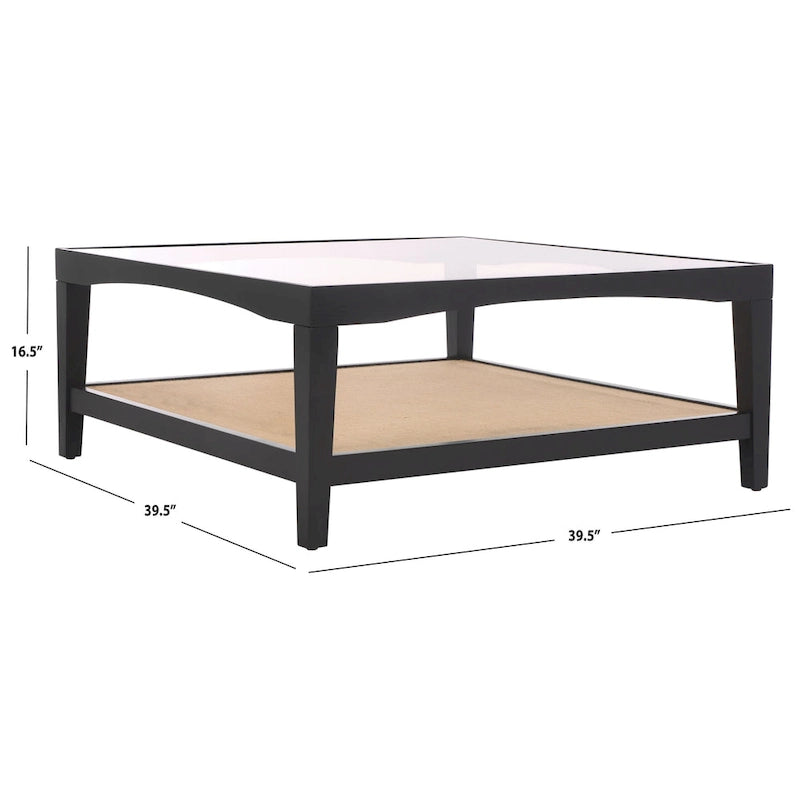 Square Glass Coffee Table - 40W x 40D x 17H