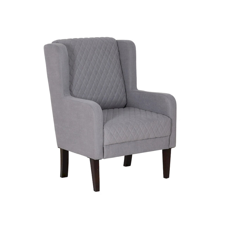 Velvet Upholstered High Wingback Accent Chair