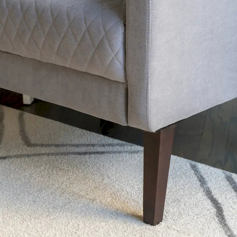 Velvet Upholstered High Wingback Accent Chair