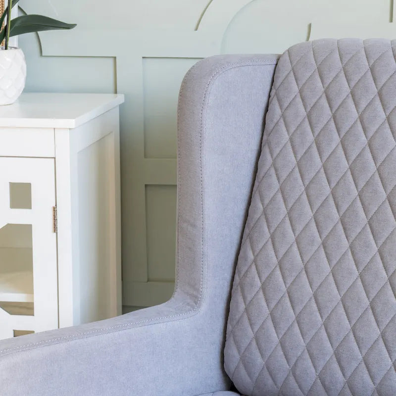 Velvet Upholstered High Wingback Accent Chair