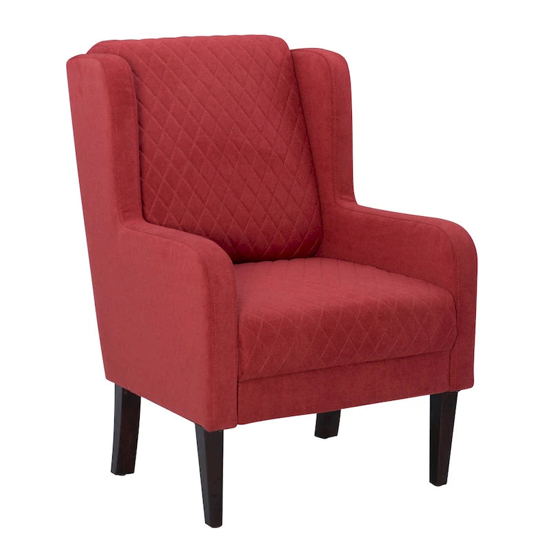 Velvet Upholstered High Wingback Accent Chair
