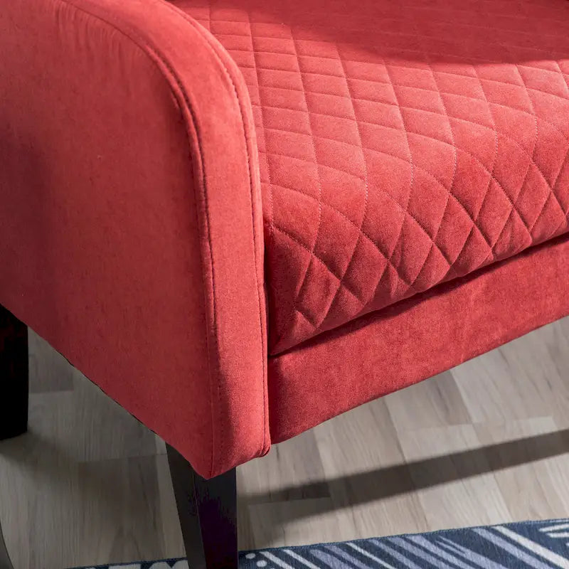 Velvet Upholstered High Wingback Accent Chair