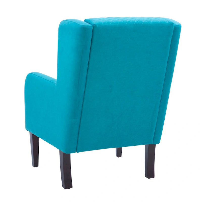 Velvet Upholstered High Wingback Accent Chair