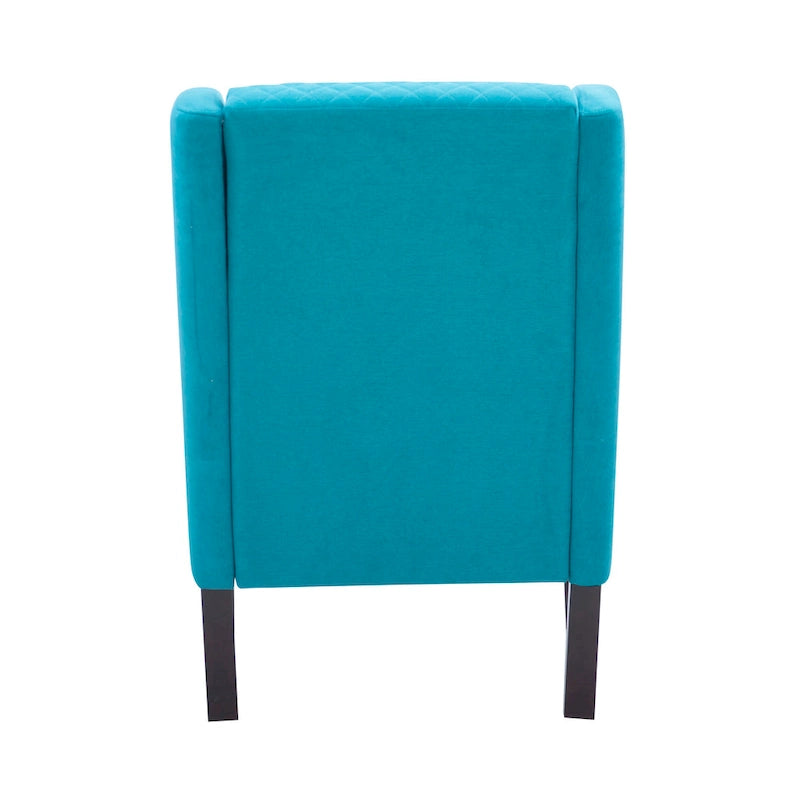 Velvet Upholstered High Wingback Accent Chair