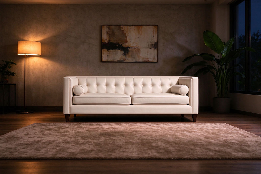 84 Modern Upholstered Tufted  Sofa